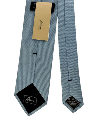 Brioni Silk Tie Blue Gray-Silver Pattern