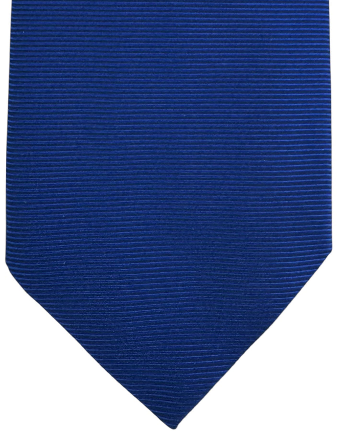 Brioni Silk Tie Royal Blue Grosgrain