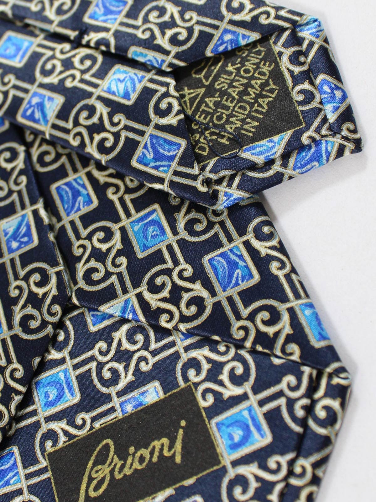 Navy blue silk unlined tie  Brioni® US Official Store