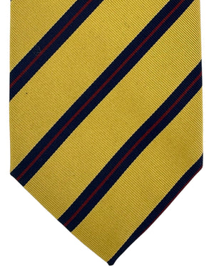 Brioni Silk tie Mustard Stripes