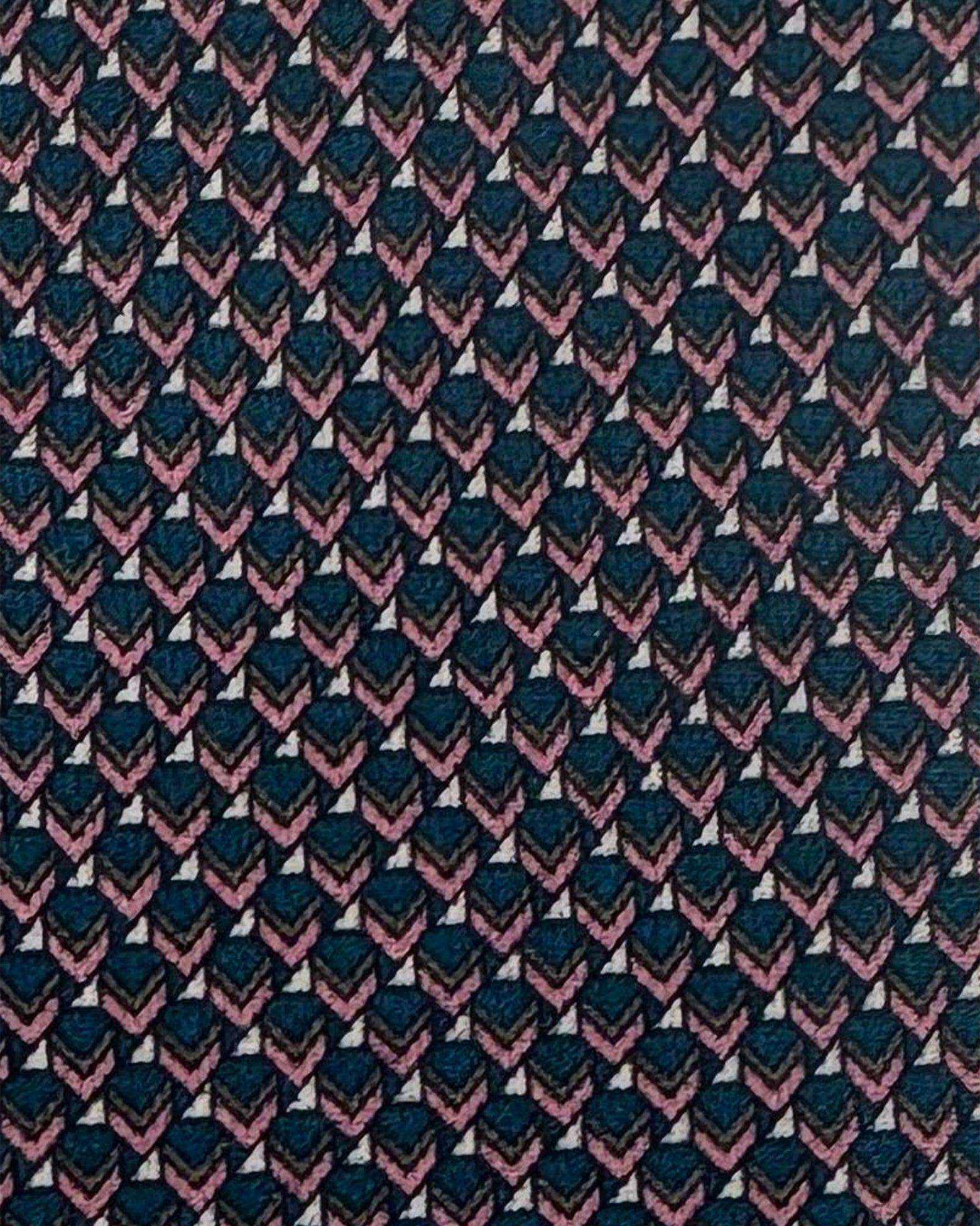 Brioni Silk Tie Black Silver Dust Pink