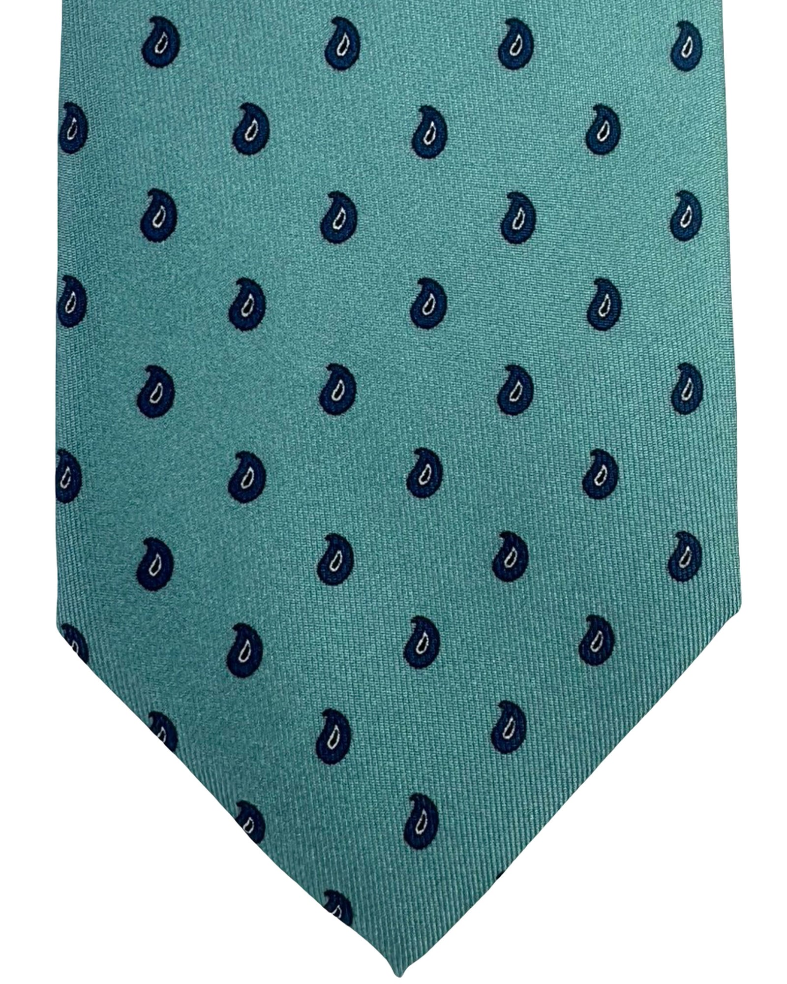 Brioni Tie Seafoam Mini Diamonds
