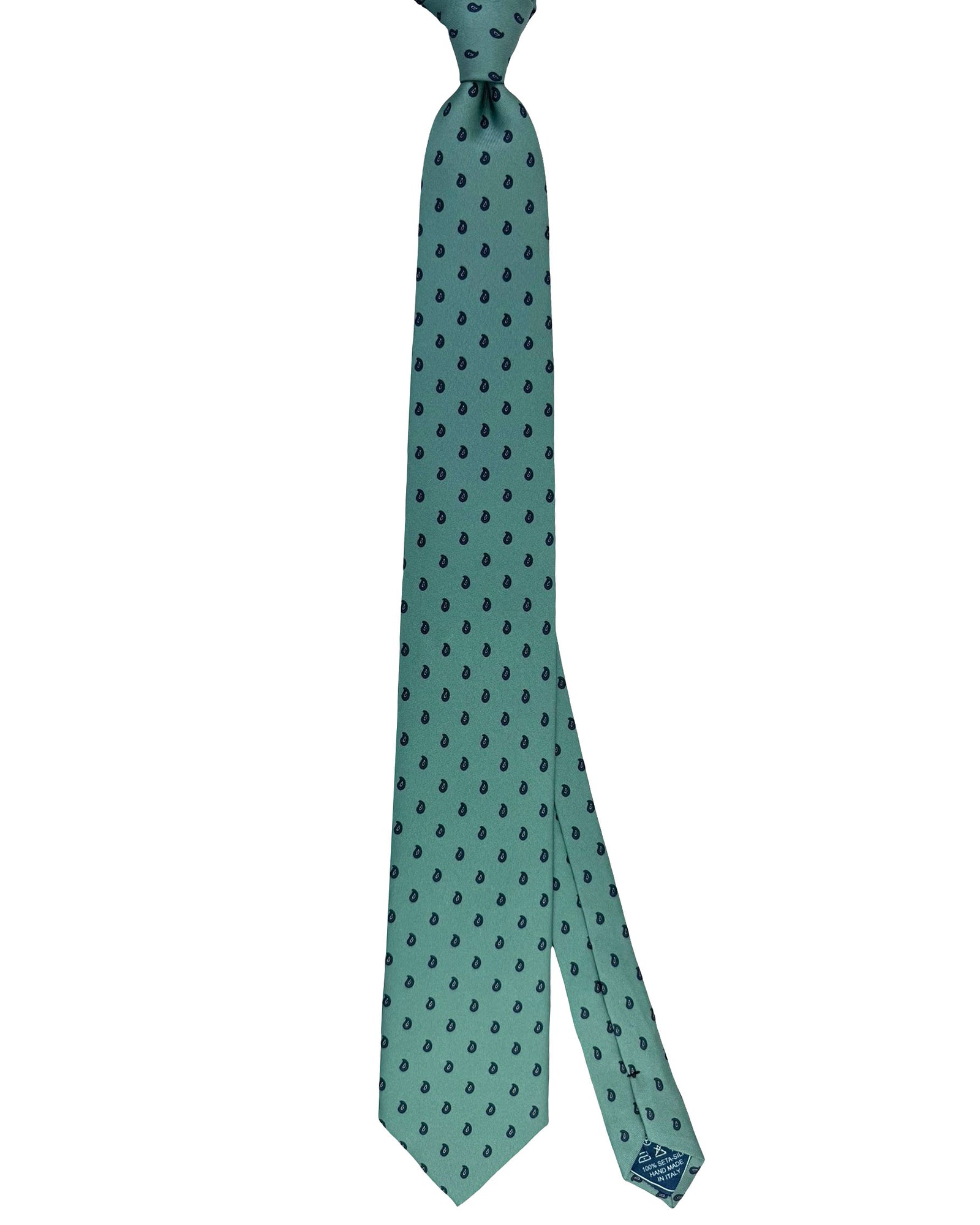 Brioni Tie Seafoam Mini Diamonds