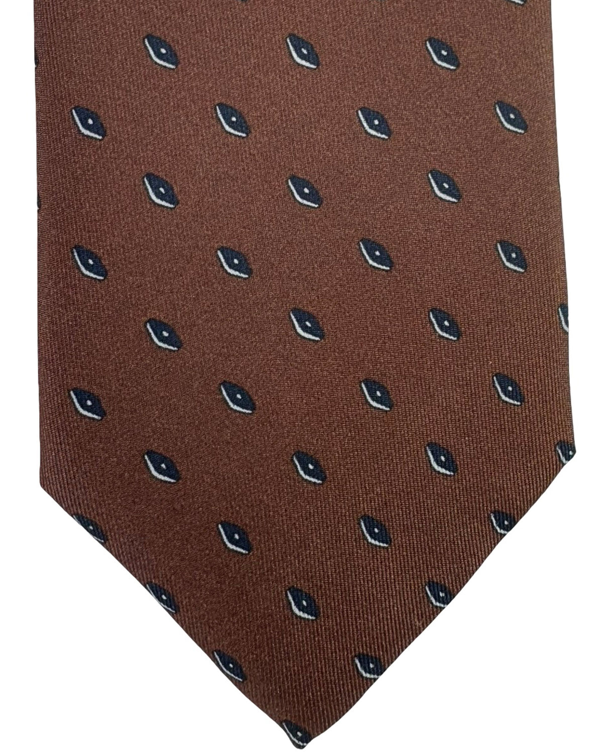 Brioni Tie Brown Mini Diamonds
