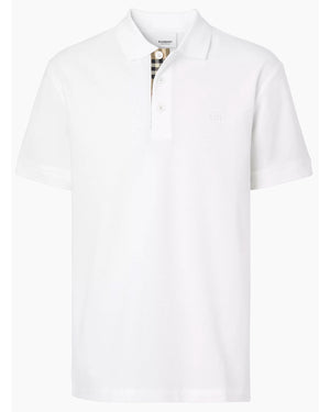 Burberry Men Polo Shirt Eddie White Cotton Regular Fit XXL - SALE