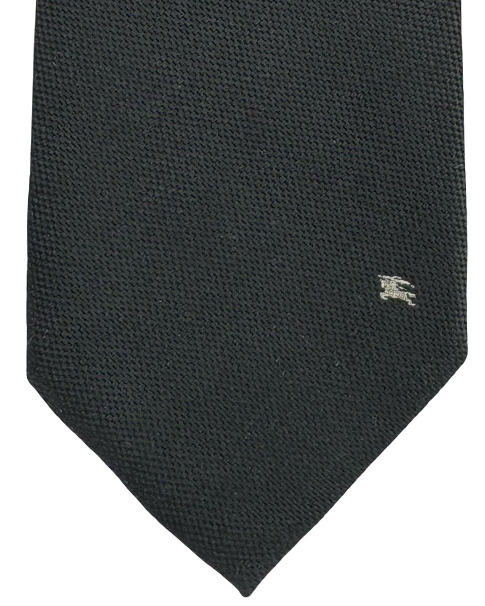 Burberry Tie Solid Black Pattern