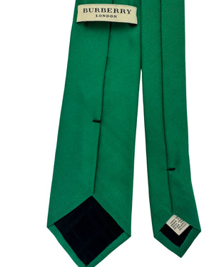 Burberry Tie Solid Bright Green Grosgrain