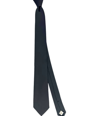 Burberry Tie Solid Gray Grosgrain