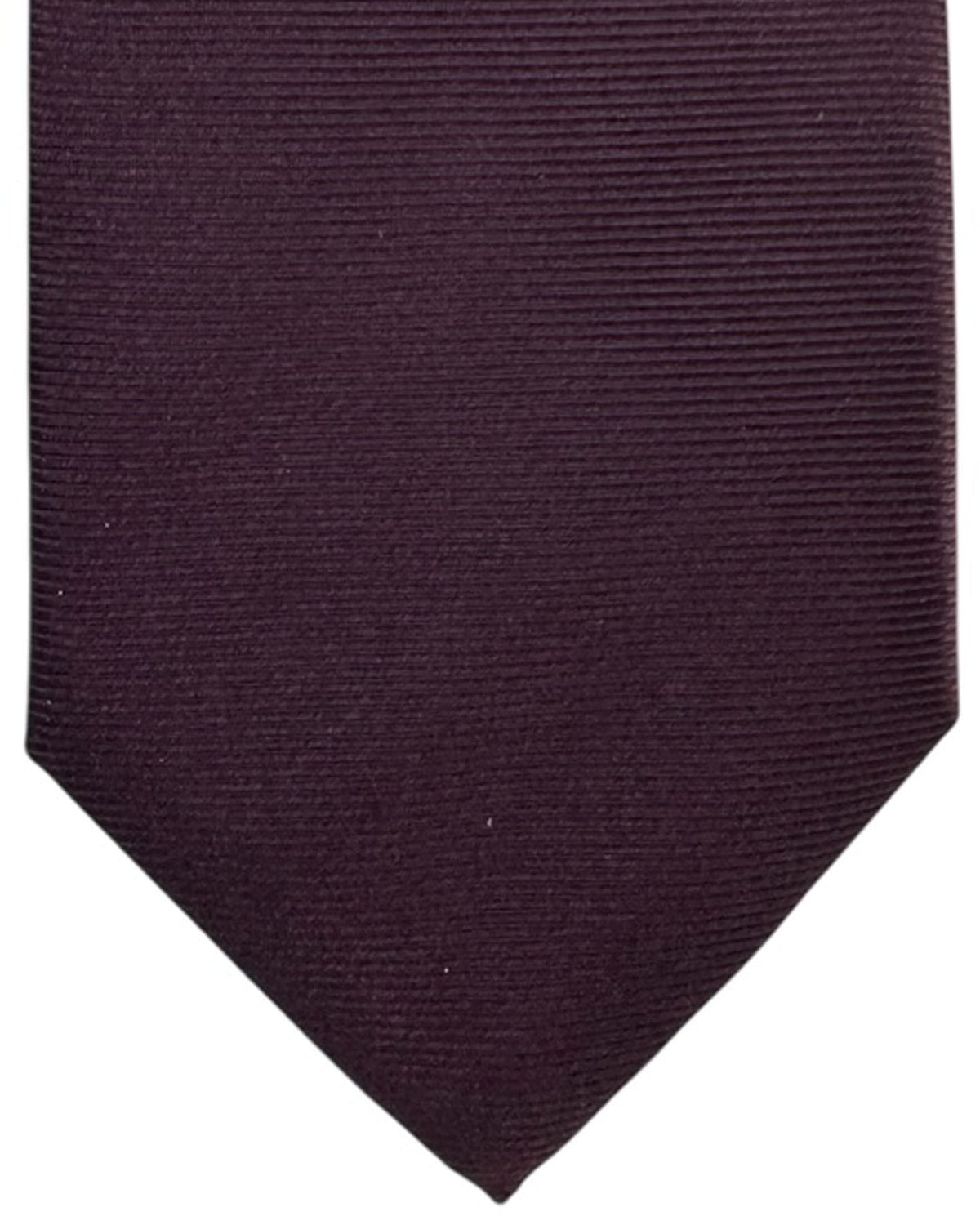 Canali Tie Maroon Solid Grosgrain