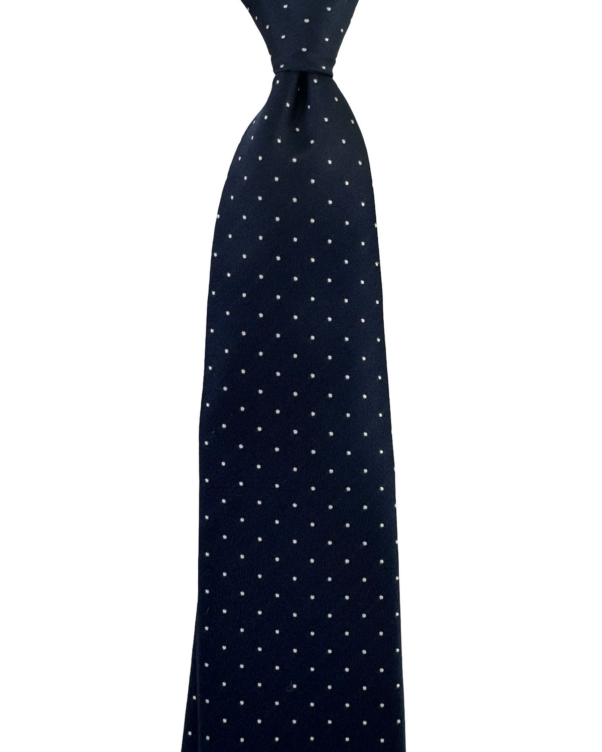 Canali Tie Dark Blue White Micro Dot Pattern
