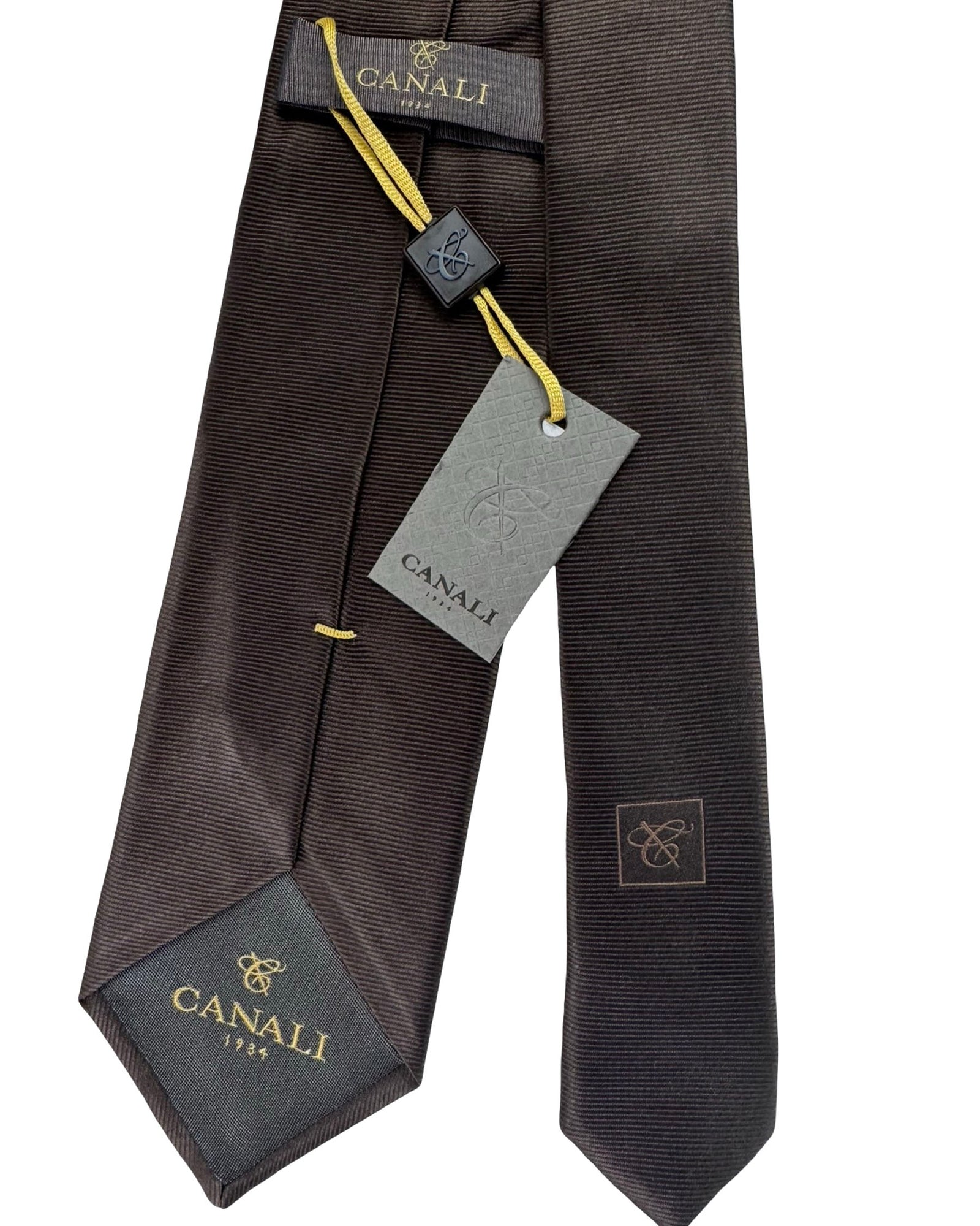 Canali Tie Solid Brown