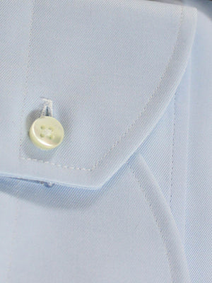 Canali Dress Shirt Blue - Moderate Spread Collar Modern Fit 45 - 17 3/4 SALE