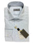 Canali Dress Shirt White Blue Navy Micro Pattern