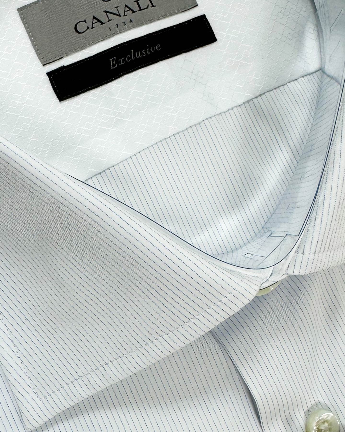 Canali Dress Shirt Micro Stripes Design - Exclusive Collection 41 - 16