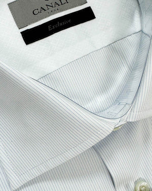 Canali Dress Shirt Micro Stripes Design - Exclusive Collection 