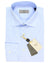 Canali Dress Shirt White Blue Stripes 