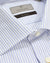 Canali Dress Shirt White Navy Stripes Exclusive Collection 
