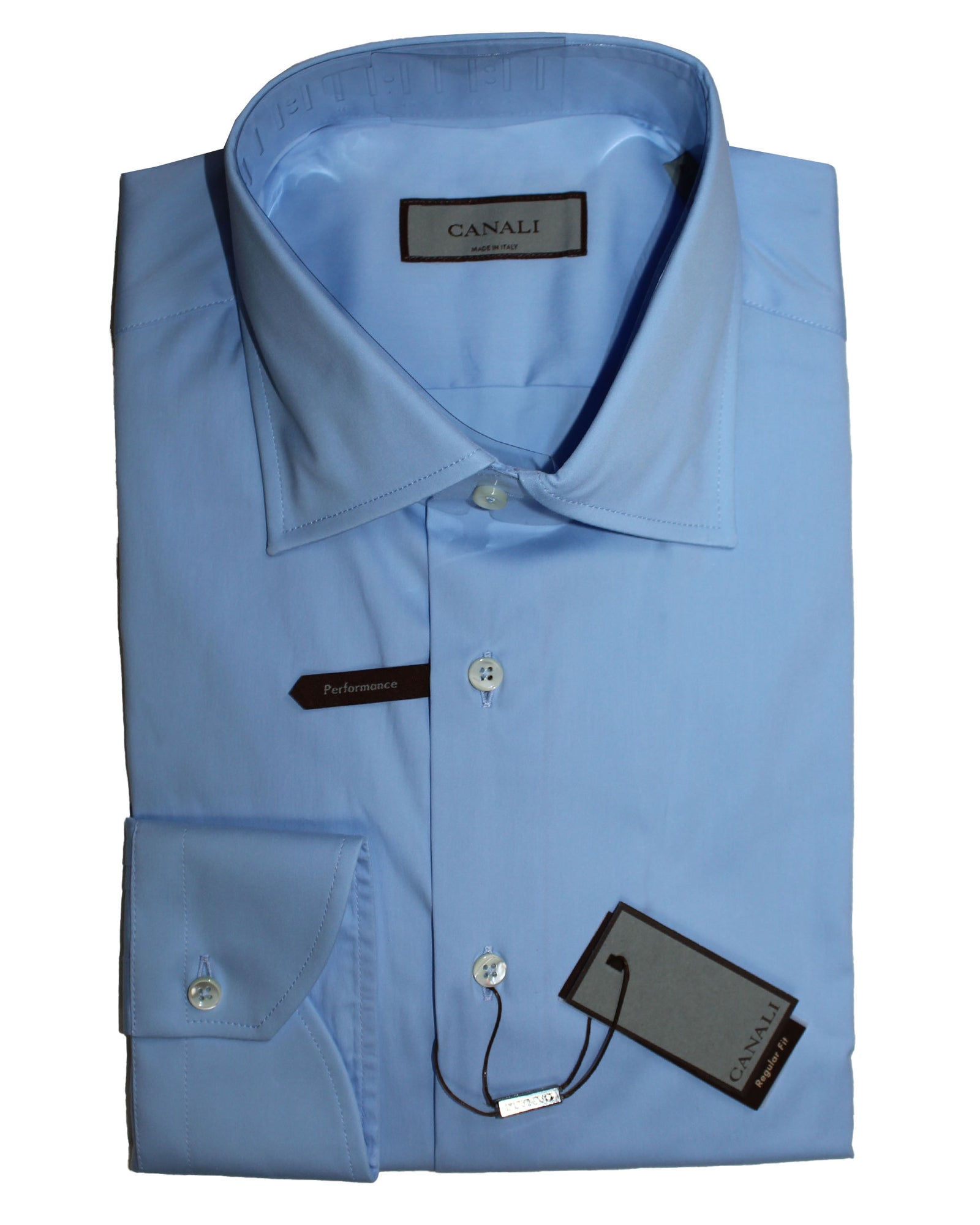 Canali Dress Shirt Medium Blue 