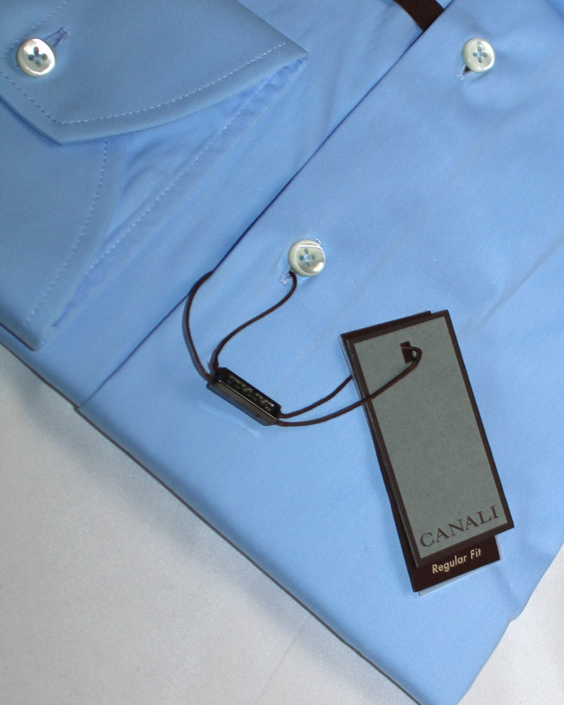 canali dress shirt sale Canali Dress Shirt Mens 41 16 Brown Blue White Plaid Button Up Business Career