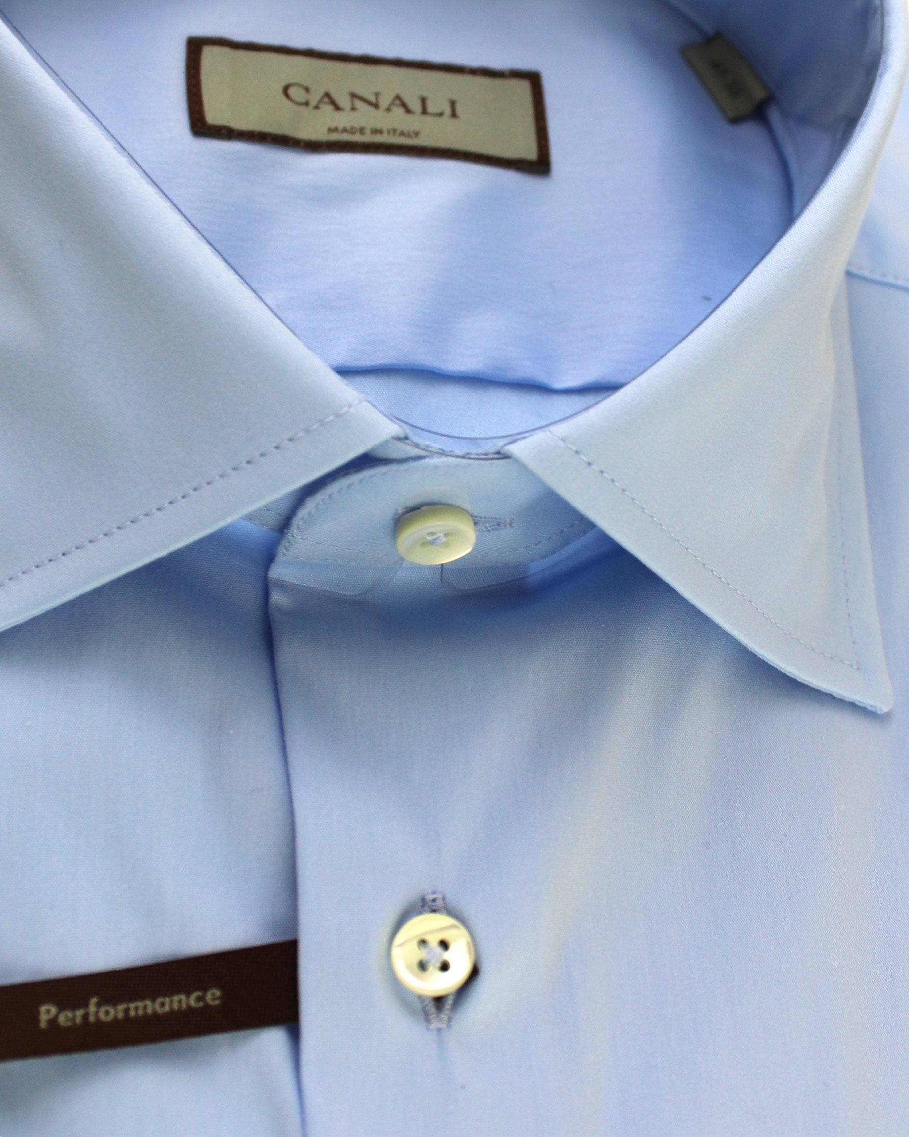 Canali Dress Shirt Medium Blue - Regular Fit 41 - 16 Performance - Tie Deals Canali Dress Shirt Medium Blue - Regular Fit 41 - 16 Performance - Tie Deals