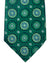 Canali Silk Tie Green Medallions Pattern - Classic Italian