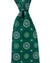Canali Silk Tie Green Medallions Pattern - Classic Italian