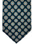 Canali Silk Tie Dark Blue Rust Orange Medallions Pattern - Classic Italian