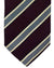 Canali Silk Tie Dark Brown Gray Stripes Pattern - Classic Italian