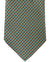 Canali Silk Tie Brown Taupe Aqua Micro Pattern - Classic Italian