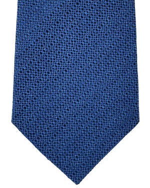 Canali Silk Tie Dark Blue Micro Pattern