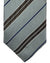 Canali Tie Gray Brown Navy Stripes - Jacquard Silk