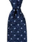 Canali Tie Midnight Blue Silver Mini Dots - Jacquard Silk