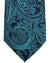Canali Tie Dark Blue Aqua Ornamental - Jacquard Silk