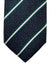 Canali Silk Tie Dark Gray Dark Green White Stripes - NEW 2024 Collection