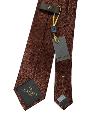 Canali Silk Tie Brown Design