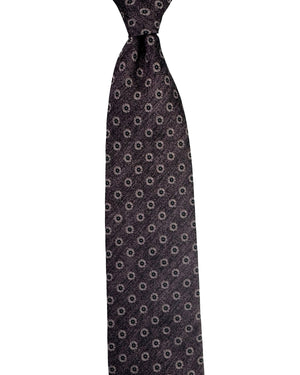 Canali Tie Purple Circles Design