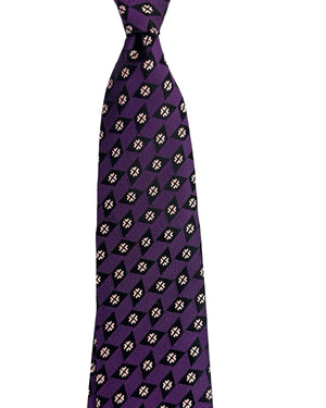 Charvet Paris Tie Purple Pink Diamonds