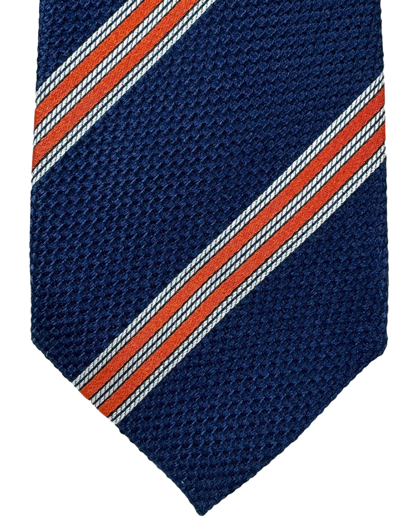 Church's Tie Navy Orange Stripes 