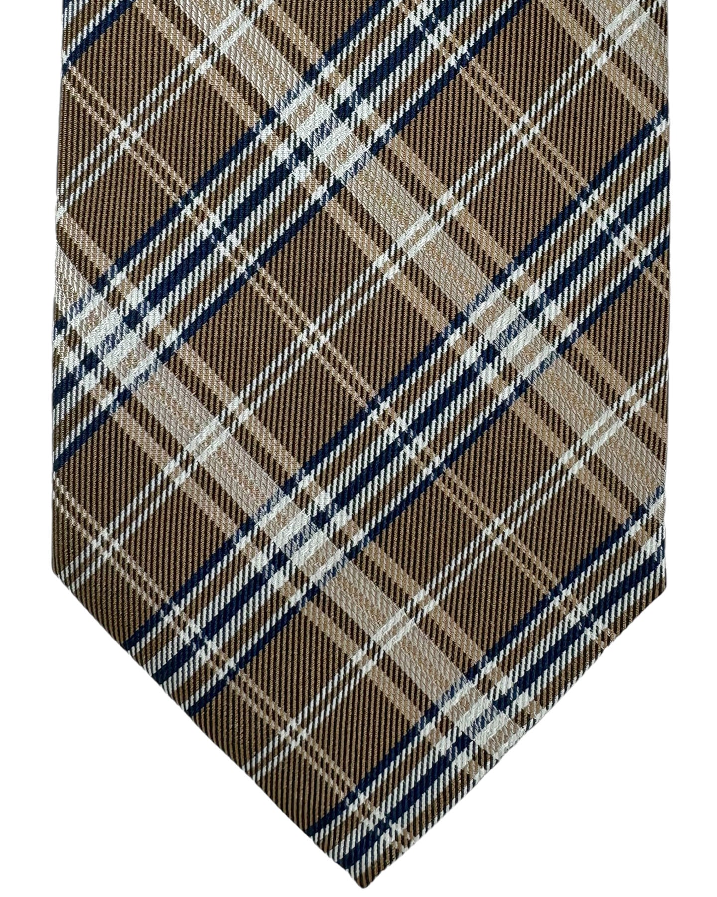 Church's Tie Brown Navy Plaid