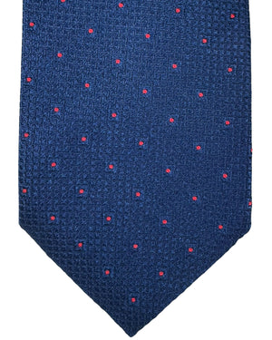 Church's Tie Dark Navy Red Microdots