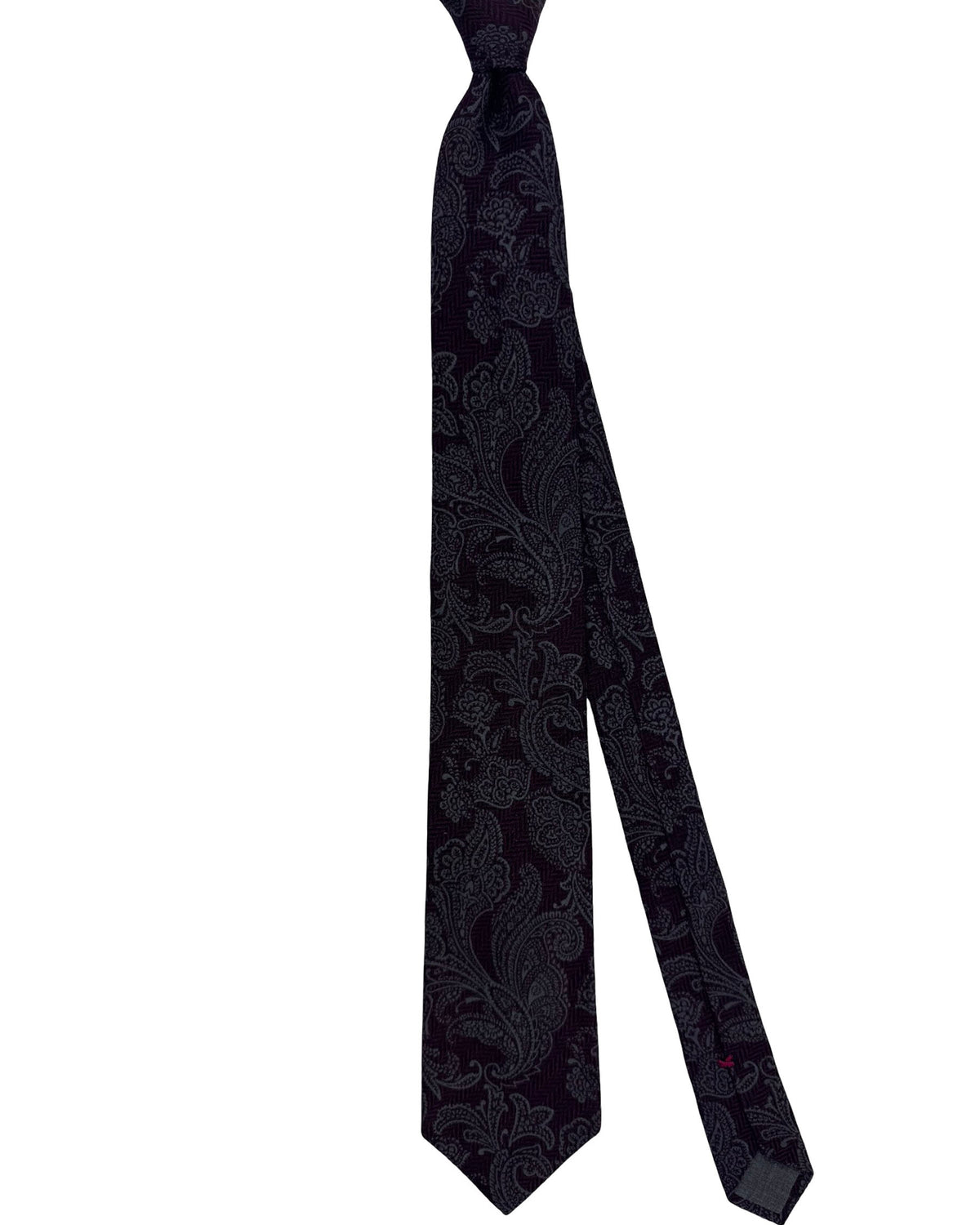 Brunello Cucinelli Silk Tie Burgundy Paisley
