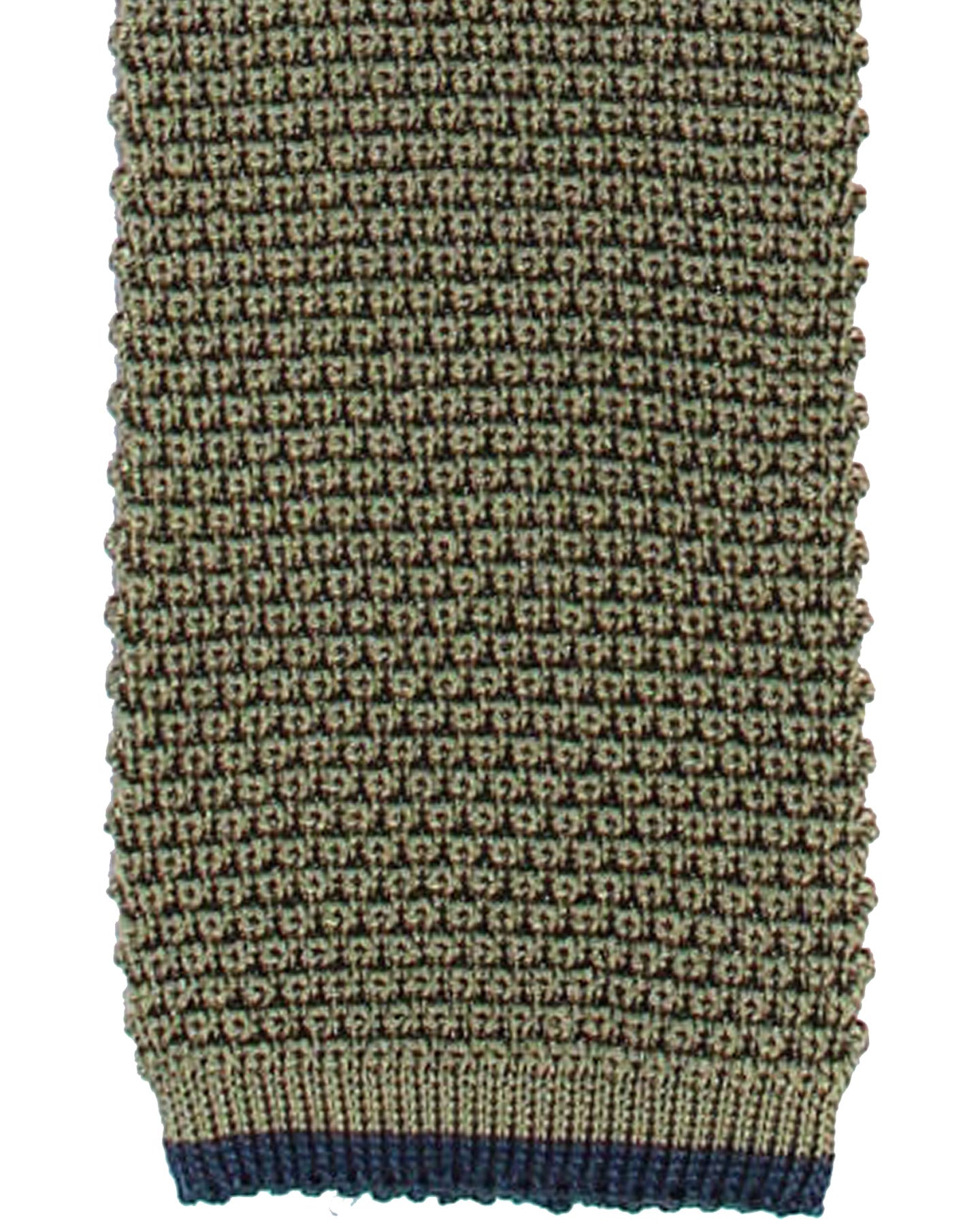 Brunello Cucinelli Square End Cashmere Tie Middle Green Navy Solid
