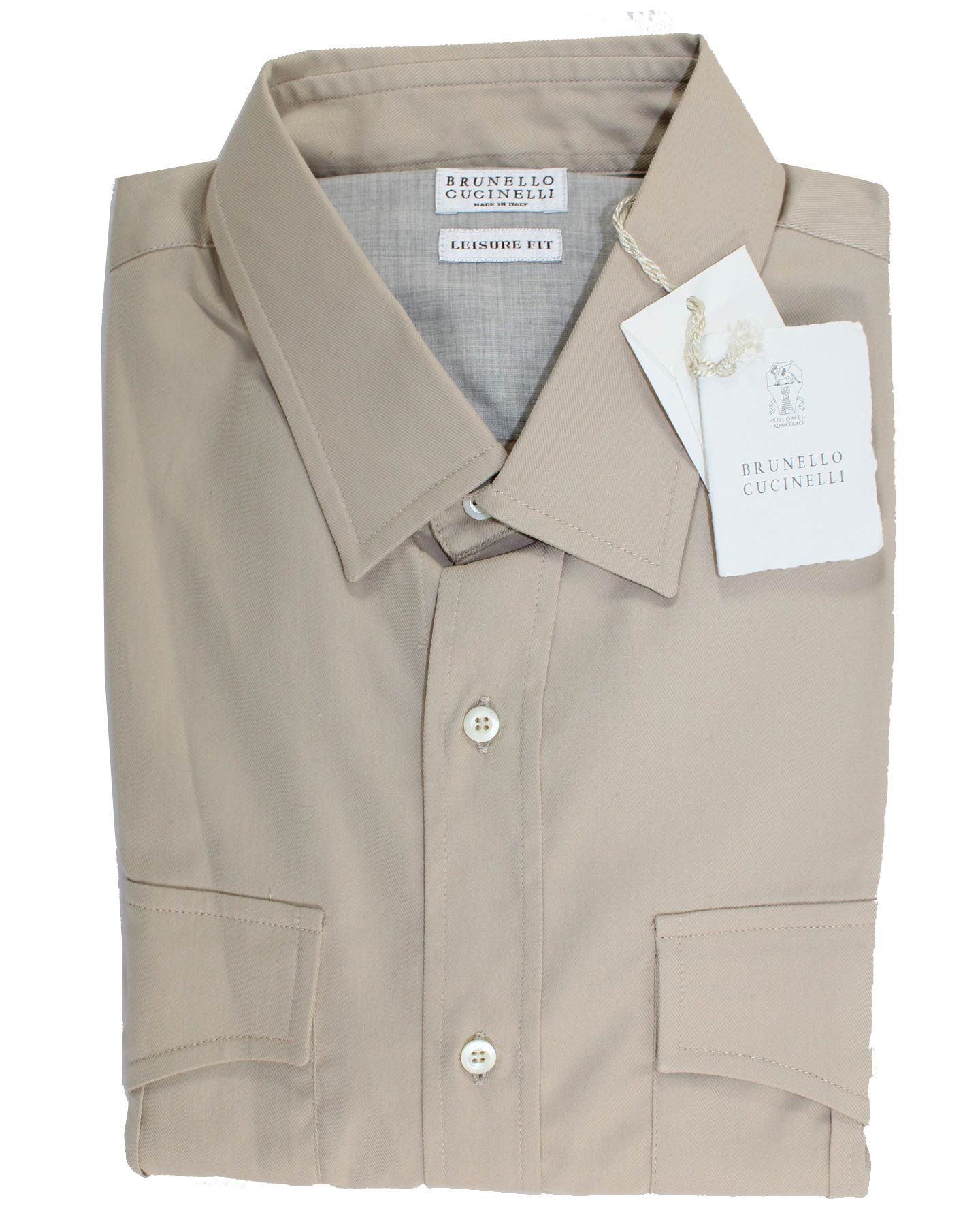 Brunello Cucinelli Shirt Khaki Western XL - Slim Fit SALE - Tie Deals Brunello Cucinelli Shirt Khaki Western XL - Slim Fit SALE - Tie Deals