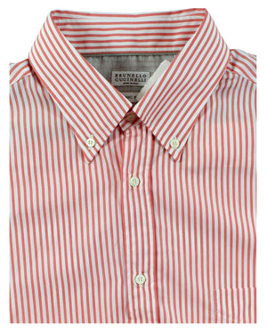 Brunello Cucinelli Button-Down Shirt White Red