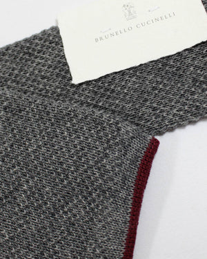 Brunello Cucinelli Square End Knitted Tie Gray - Cotton
