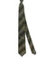 Brunello Cucinelli Silk Necktie Olive Black Stripes