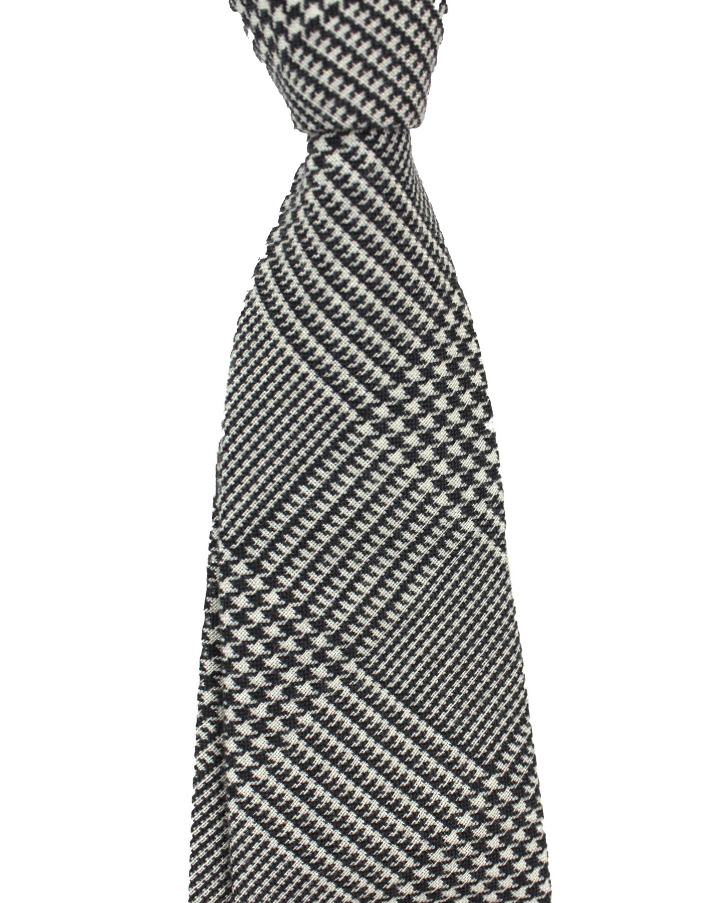 Brunello Cucinelli Tie Glen Check Plaid - Wool Silk