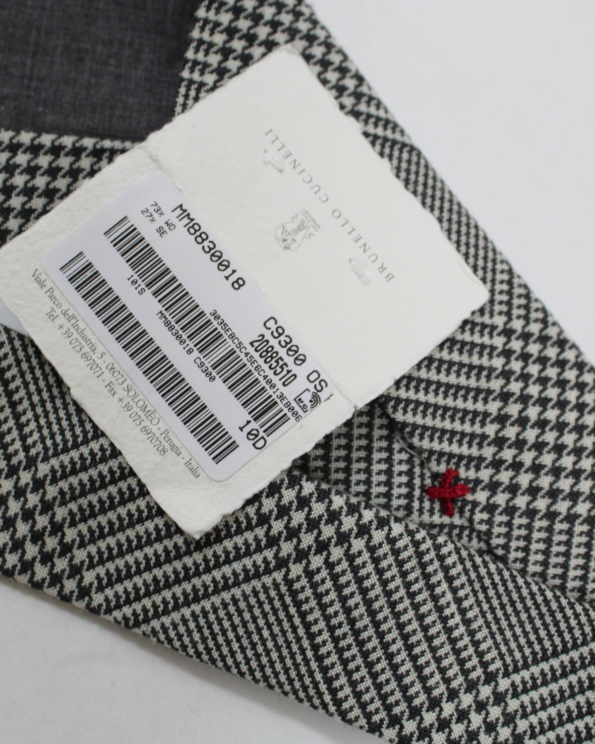 Cucinelli Tie Glen Check Plaid - Wool Silk