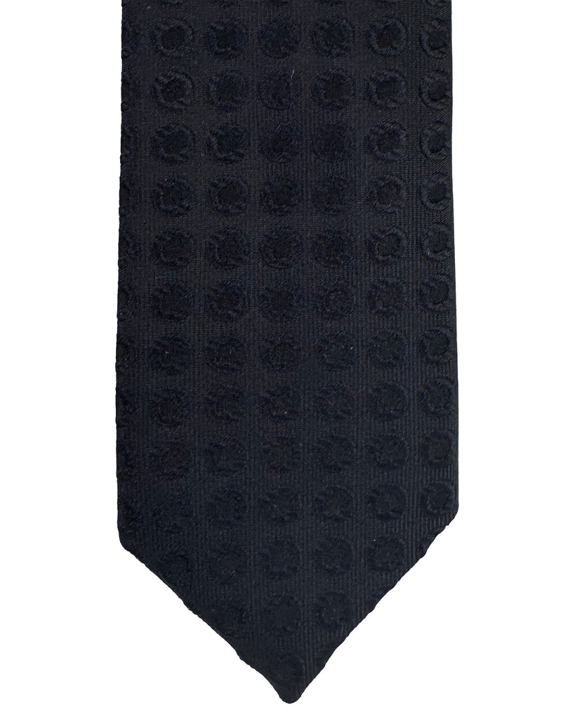 Dolce & Gabbana Skinny Tie Black Medallion Pattern - Tie Deals