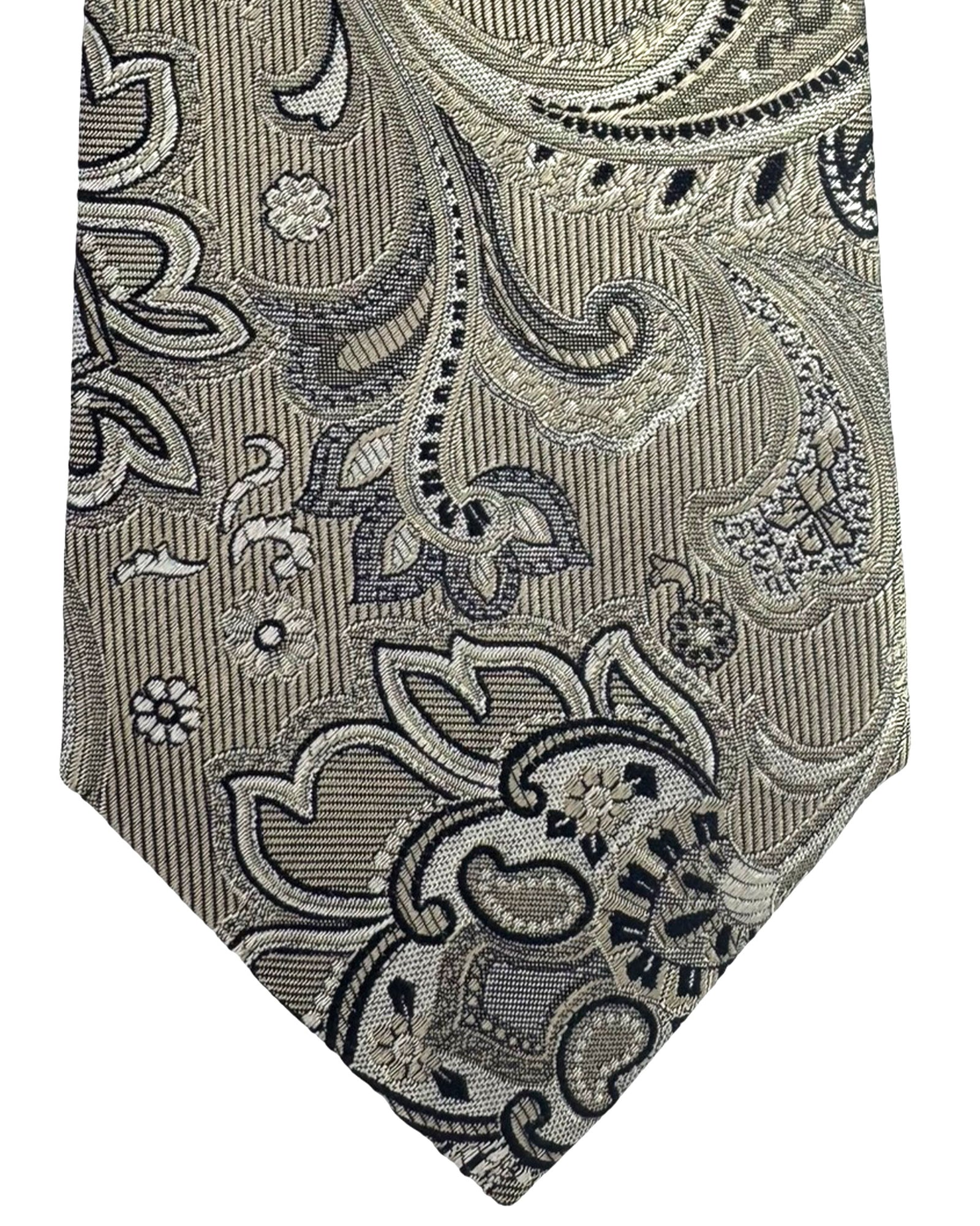 Etro Tie Taupe Paisley Design